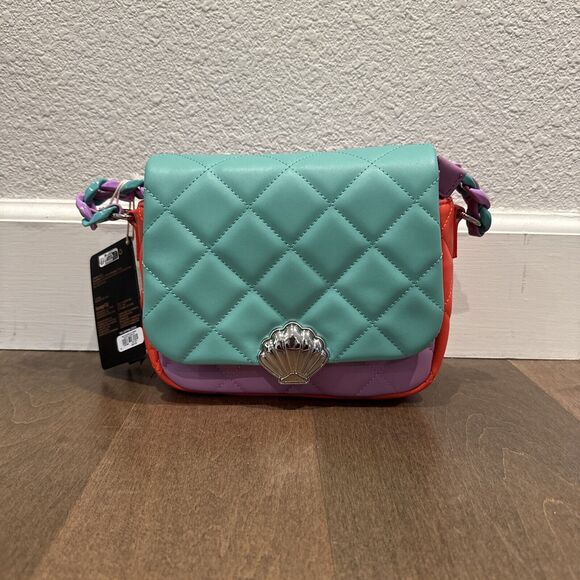 Loungefly Disney The Little Mermaid Ariel Color Block Handbag New - Picture 1 of 6